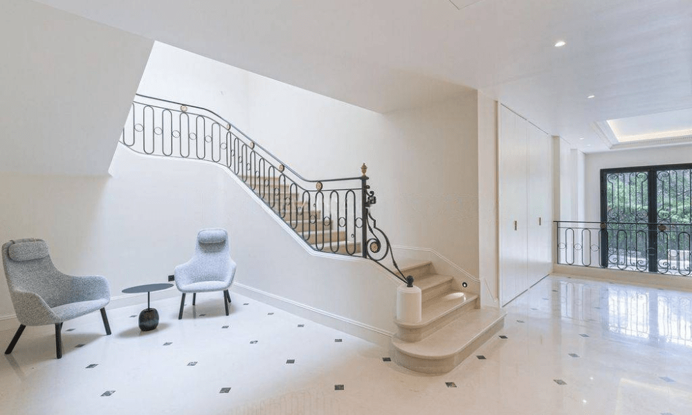 Luxurious bedroom suite with sea-facing balcony
